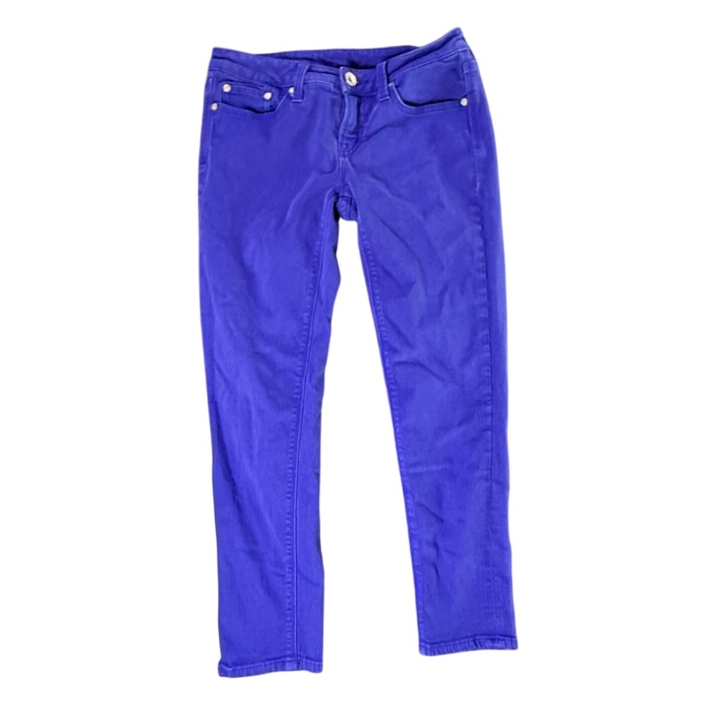 JCP Skinny Ankle High Stretch Denim Jeans Size‎ 27P Purple